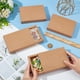 thumbnail image 3 of Paquete de 20 cajas rectangulares de papel kraft marrón, 13,5 x 9,7 x 2,5 cm, ideales para regalos, galletas, bodas, fiestas o como empaquetado de joyas., 3 of 6