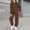 Coffee, variant on Girls Long Sleeve Hooded Jogger Set, Casual Two Piece Outfit with Soft Athletic Pants, Comfy Loungewear for Toddler Kids Playwear