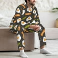 thumbnail image 5 of Mens Pajamas Set, Bacon Omelette Rosemary Button Down Long Sleeve Loungewear Sleepwear Pjs sets for Men, 5 of 5
