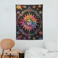thumbnail image 3 of ONETECH  Dimond Burning Sun Moon Stars Psychedelic Tie Dye Mandala Tapestry Good Luck Tarot Wall Hanging Boho Hippie Hippy Celestial Indian Trippy Bohemian Tapestries (Poster, 3 of 7