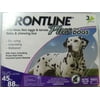 FRONTLINE PLUS DOGS 45-88Lbs FLEA & TICK CONTROL 3 DOSES BRAND NEW, SEALED