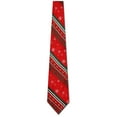 thumbnail image 2 of Holiday Stripes Red Necktie Mens Tie by Tieguys, 2 of 3