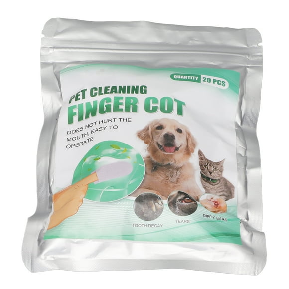 Toallitas Para Los Dedos Para El Cuidado , Almohadillas Para Dientes De Limpieza Bucal Que Mejoran La Limpieza Profunda Sin Olor Bucal Para Perros