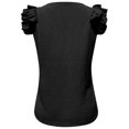 thumbnail image 5 of WAYUTE Women's Tank Tops Casual V Neck Flutter Sleeveless Solid Color Formal Blouse Summer Cropped Tank Top with Ruffle Hem, 5 of 5