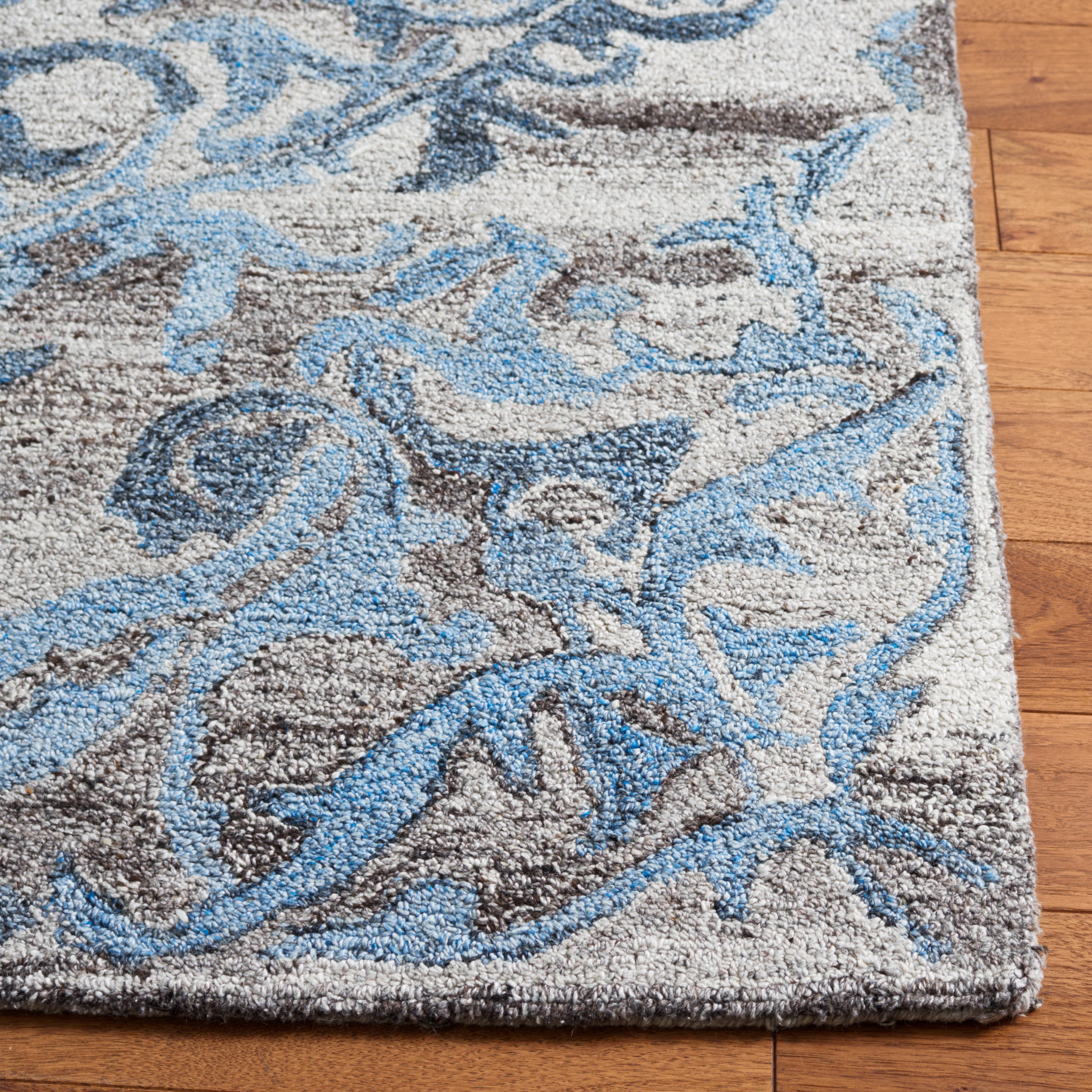 SAFAVIEH Abstract Ksenija Oriental Runner Rug, Gray/Blue, 2'3" x 8'