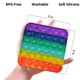 thumbnail image 1 of Push Bubble Fidget Sensory Toy Rainbow Color Silicone Anti-stress Toy for Kids Adults, 1 of 5