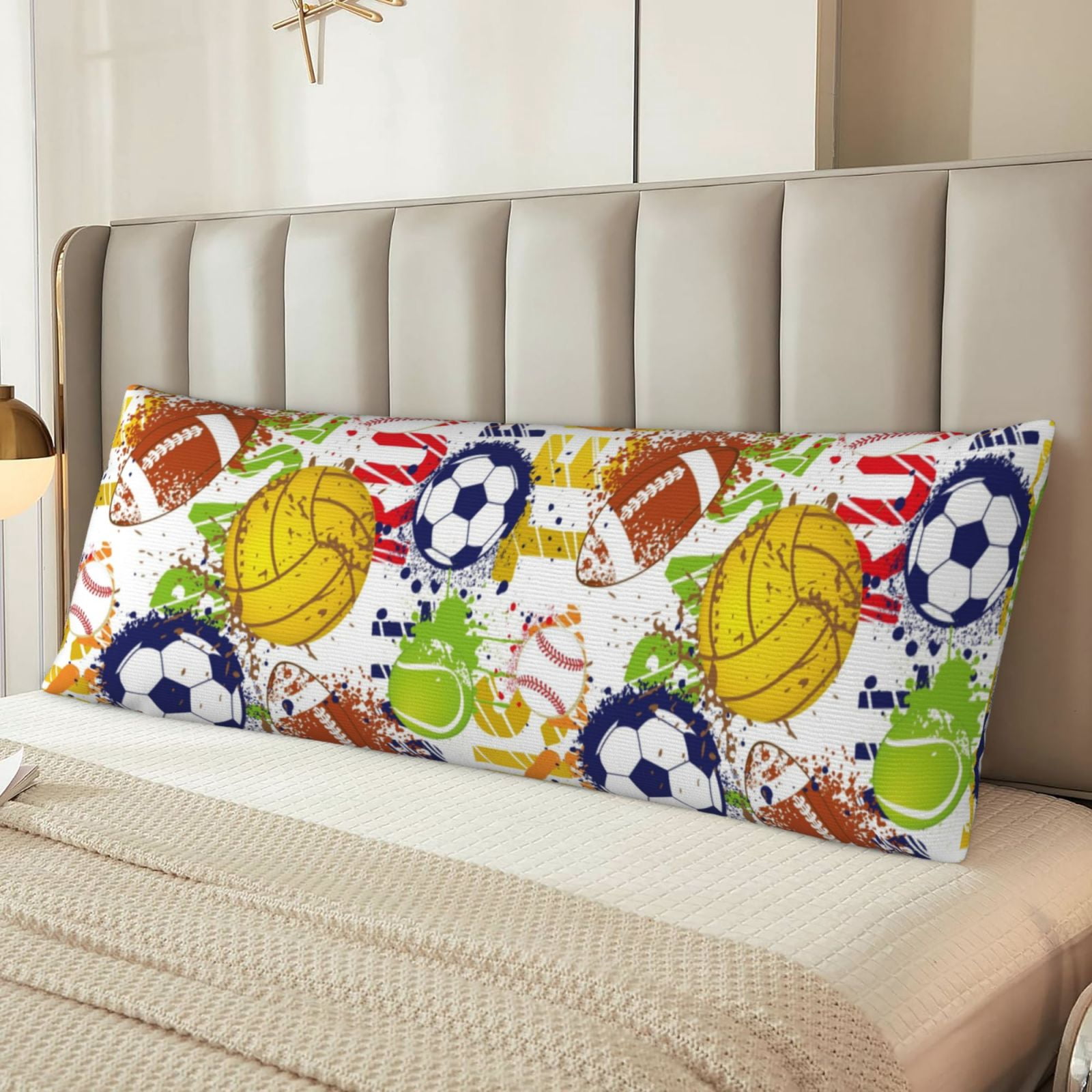 Naloa Balls Super Soft 20x60 Body Pillow Case,Long Side Hidden Zipper（PILLOWS ARE NOT INCLUDED）