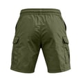 thumbnail image 5 of CCRFTGI Cargo Shorts for men With Elastic Drawstring Waist Lightweight Breathable Casual Work Shorts with Multi-Pockets Relaxed Fit Summer Shorts Army Green 2XL, 5 of 5