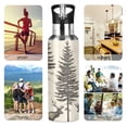 thumbnail image 7 of Yayeee 20oz Insulated Water Bottle Double Wall Stainless Steel with Flip Straw Lid, Black Deer, 7 of 7