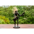 thumbnail image 5 of Handmade Wooden Primitive Guitarist Tribal Funny Statue Sculpture Tiki Bar Handcrafted Gift Decor Figurine Hand Carved (Playing Guitar Standing Up), 5 of 5