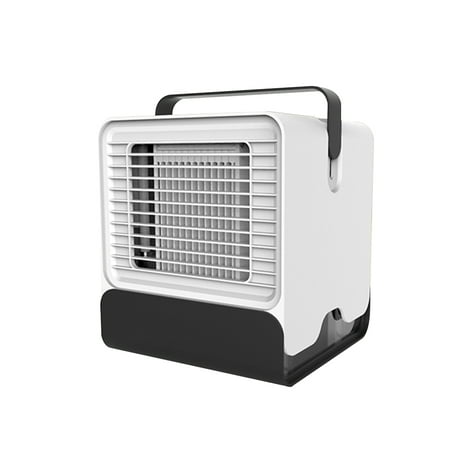Mini Portable Air Conditioner Fan USB Desktop Air Cooler Office Dormitory Cooling Mobile Fan with LED