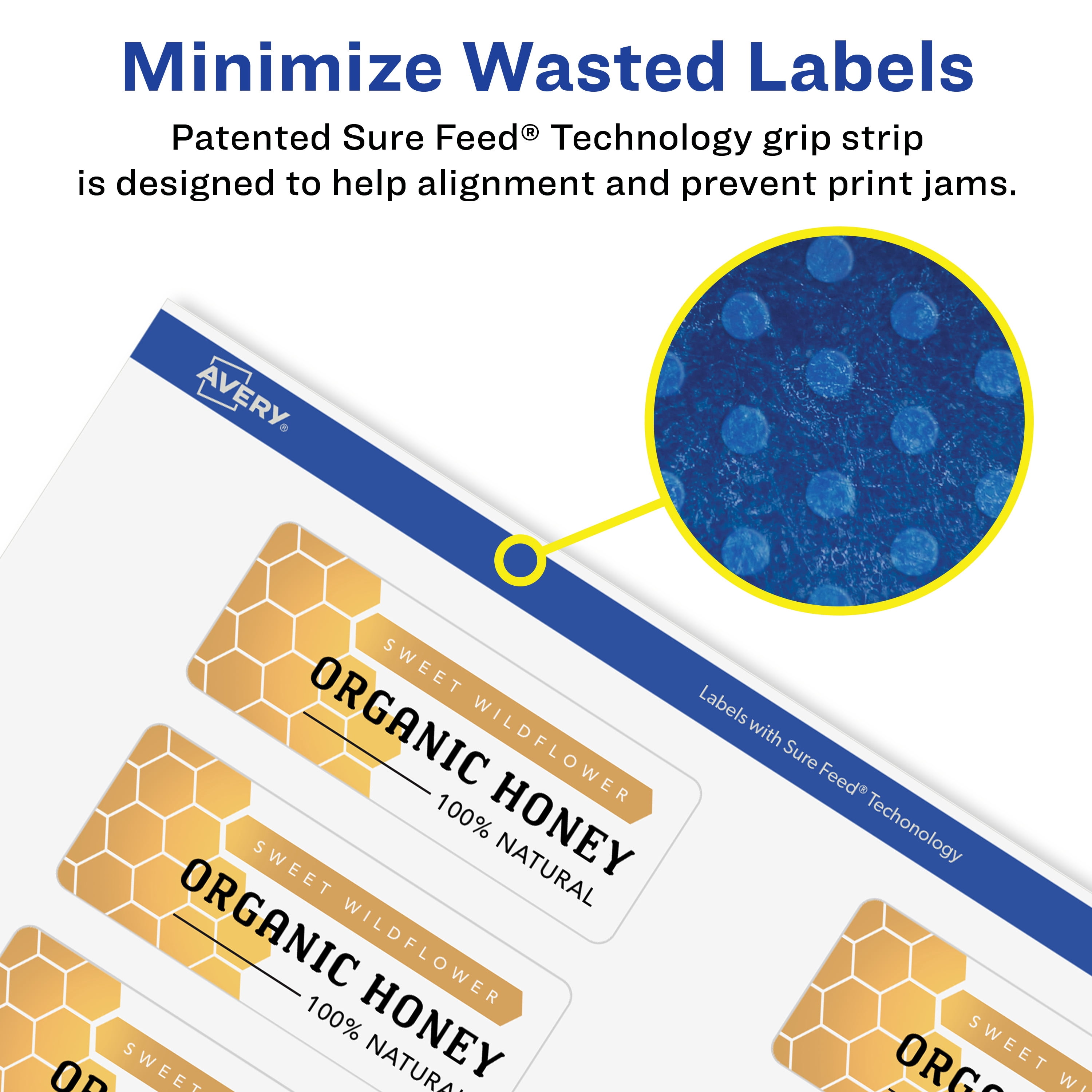 Avery Removable Rectangle Labels, .75" x 3.5", 500ct
