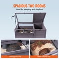thumbnail image 5 of KFFKFF Tortoise Home, Wood Enclosure for Indoors & Outdoors, Features Lamp Stand Adjustability, Dual-Section Reptile Cage Suitable for Geckos, Lizards, Snakes - Dimensions: 38x24x13 inches, 5 of 9