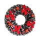 thumbnail image 1 of Corona colgante,Corona navideña para puerta delantera,corona artificial,Corona colgante para decoración navideña de puerta y ventana,Corona de Navidad Corona de Navidad de invierno Macarena Corona colgante, 1 of 8
