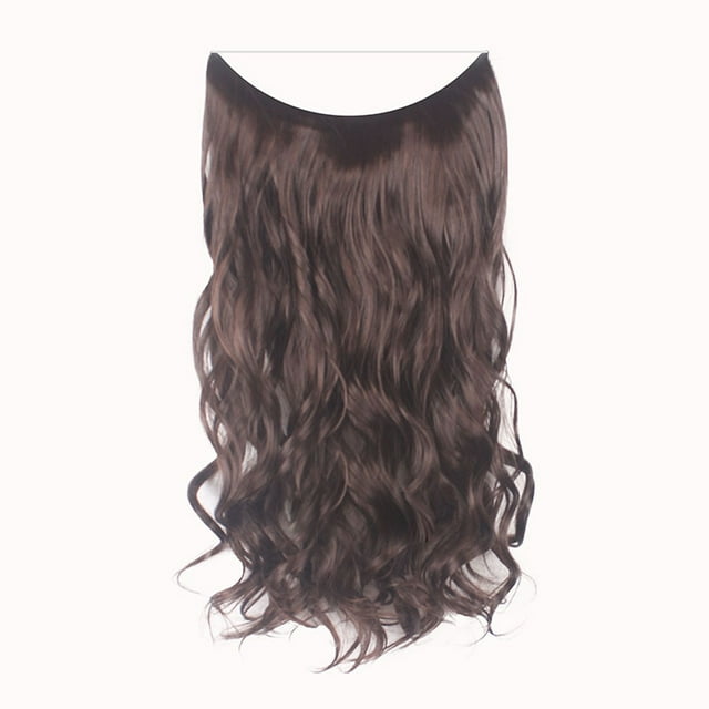 EGNMCR Perruques Cheveux Humains Mode Épais extensions de Cheveux à Clip Boucles Lisses Postiche Complet Clip le Clip