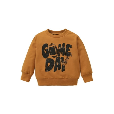 

Bmnmsl Kid Sweatshirts Long Sleeve Round Neck Letters Street Loose Tops