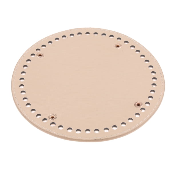 Bolsas tejidas a mano de ganchillo redondo de bricolaje Sunnimix Inserción de la parte inferior del bolso Beige