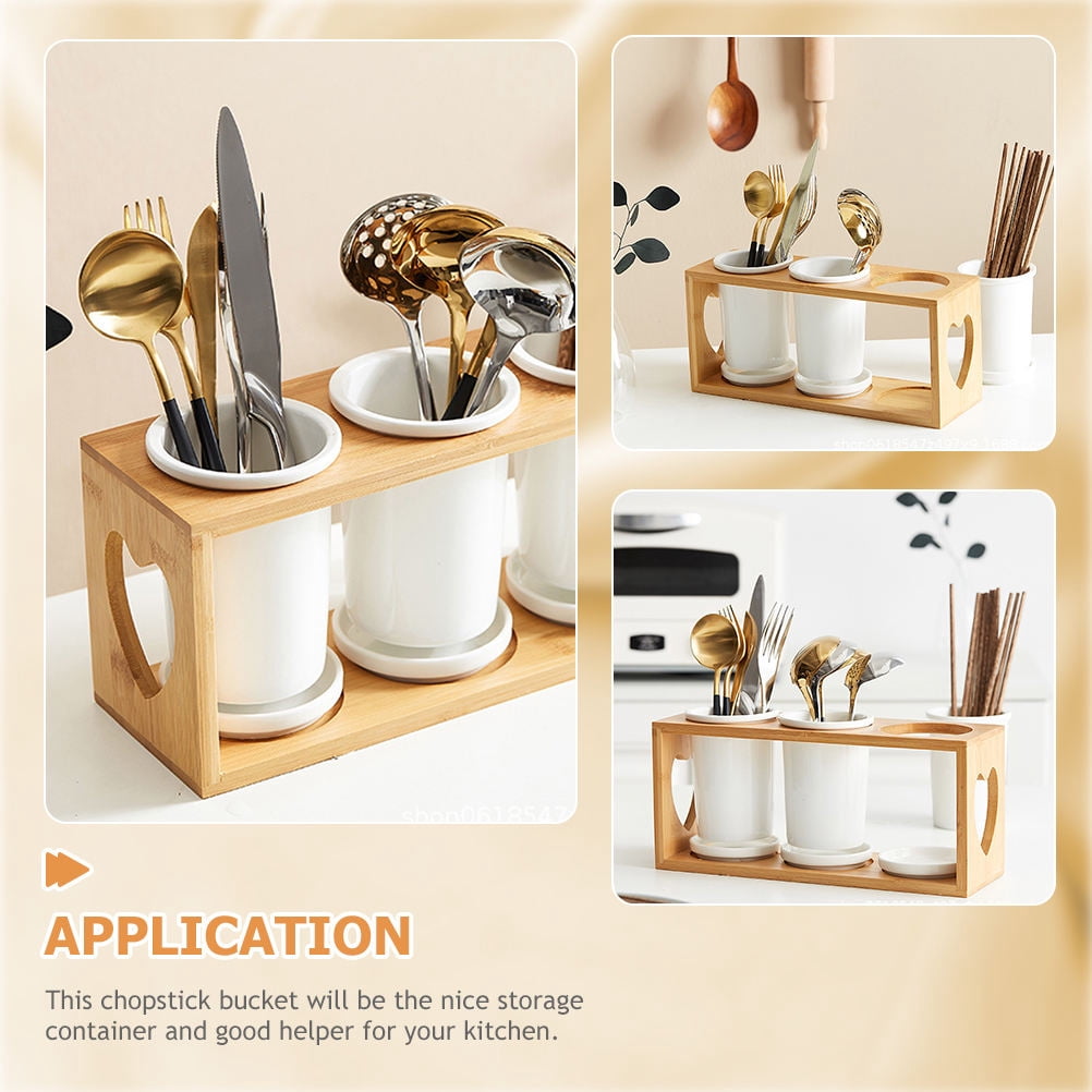 BALAHAPY Kitchen Utensil Holder Multi Color Ceramics for Storage 1 Set 11.99X5.50X4.13in