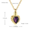 thumbnail image 2 of Cremation Jewelry Angel Wing Heart Urn Necklace for Ashes for Women Memorial Human Pet Ashes Pendant, 2 of 6
