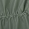 thumbnail image 7 of jsaierl Women's Faux Leather Long Sleeve Ruched Button Down Shirt Blouse Top, 7 of 7
