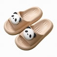 thumbnail image 3 of HCNTES Kids Cloud Slides Sandals Indoor House Slippers Shower Shoes for Boys Girls Comfort Footbed Slipper Open Toe Outdoor Sandal(Khaki,11), 3 of 7