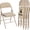 Khaki, variant on 12 Pack White Folding Chairs with Padded Cushion and Back for Outside Portable Stackable Commercial Foldable Chairs with Steel Frame for Events Office Wedding Party, 350lbs Capacity
