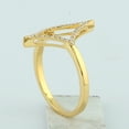 thumbnail image 3 of KIRAN FINE JEWEL Round White CZ Diamond Wedding Ring Yellow Gold Plated 925 Sterling Silver Wedding Band Ring Statement Jewelry Gift For Her, 3 of 5