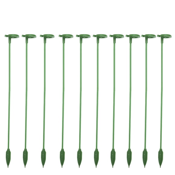 Plant Supports for Tall Plants and Flowers, Fiberglass Plant Holder Stakes, 10pcs Green Garden Stakes, Help Your Flowers Grow, Tomato Cages for Garden,Plant Sticks for Orchid, Peony, Pepper(18.9"))