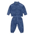 thumbnail image 3 of Zecgelong Stylish Boys Denim Outfit Casual Two Piece Jacket And Pants Fall Boys Long Sleeve Casual Sets for Boys 11-12 Years, 3 of 3