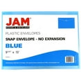 thumbnail image 3 of JAM Paper Plastic Envelopes with Snap Closure, Letter Booklet, 9 3/4 x 13, Blue, 3/Pack, 3 of 3