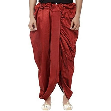 

Royal Kurta Mens Silk Maroon Luxury Dhoti