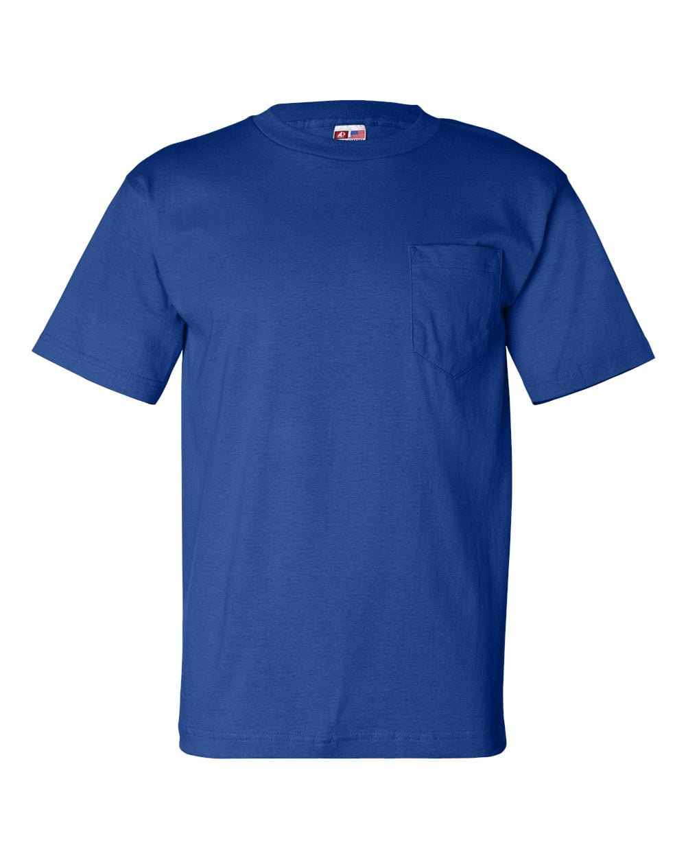 Bayside - USA-Made Short Sleeve T-Shirt with a Pocket - 7100 - Walmart.com