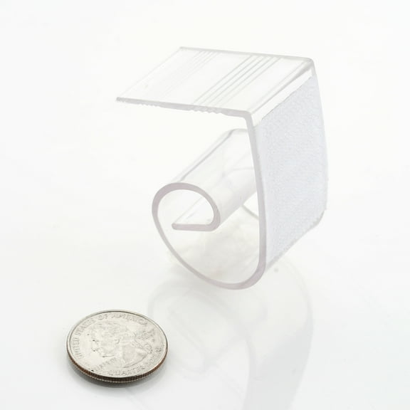 BalsaCircle 12 Pieces 1.2" Clear Plastic Table Skirt Clips Party Decorations Kitchen Dining