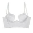 thumbnail image 5 of Gyexs Women's Solid Low Back Underwire Bra with Convertible Straps U Shape Backless Design for Comfortable Support, White, Size L, 5 of 6