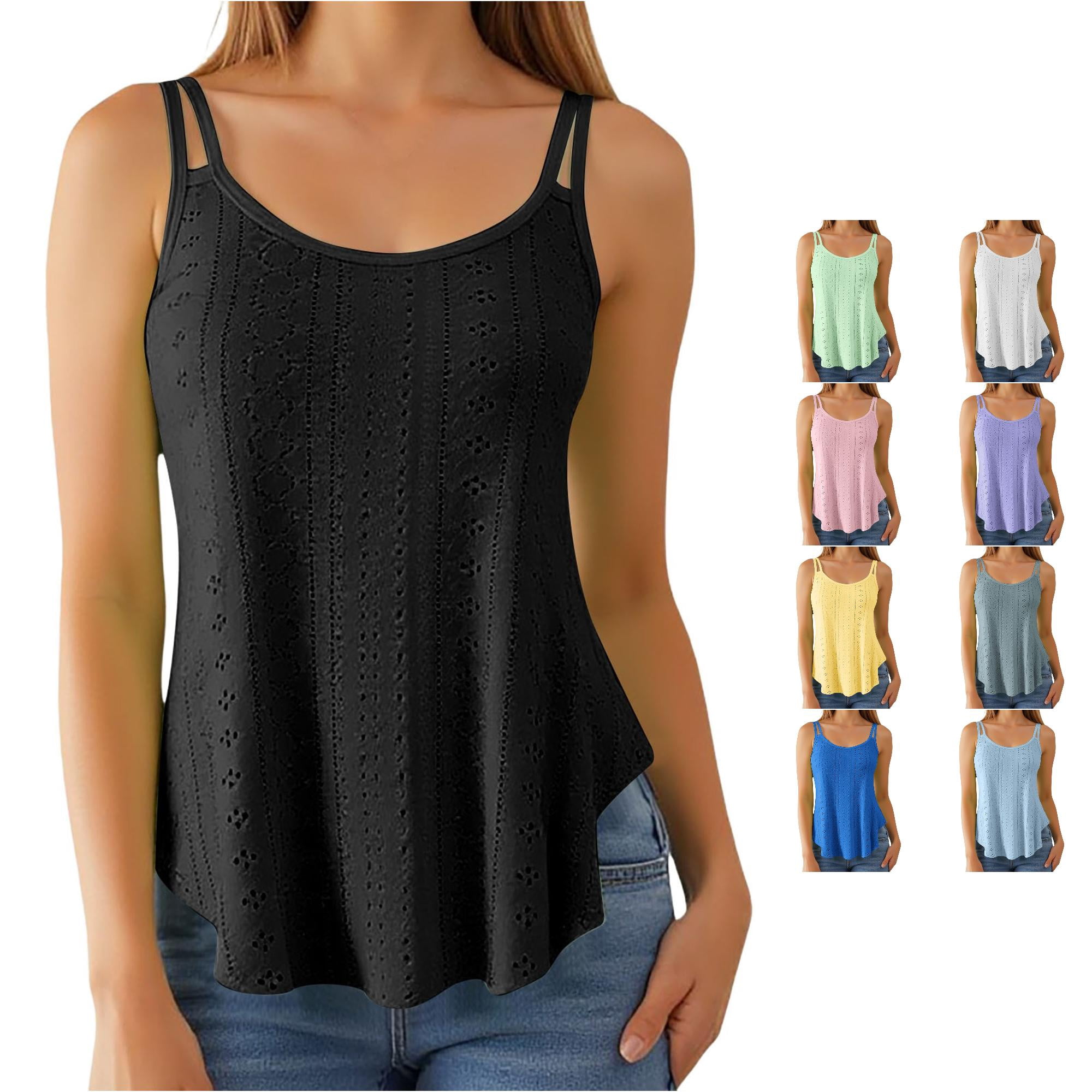 Vests for Women Summer Casual Fashion Tops Strap Chiffon Sleeveless Tank Top Nylon S