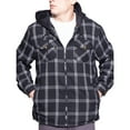 thumbnail image 3 of Visive Men's Sherpa-Lined Flannel Hoodie Jacket - Warm Zip-Up Layer for Cold Weather - Classic Fleece Plaid Pattern - Perfect for Hiking, Camping, & Everyday Winter Wear - Durable & Fashion-Forward, 3 of 10
