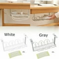 thumbnail image 2 of 1pc Under Desk Easy Install Cable Management Tray Wire Cord Power Strip Adapter Organizer, 2 of 6