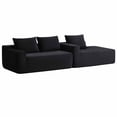 thumbnail image 5 of Lunale L-Shaped Modular Sectional Sofa with Movable Chaise, 3-Seater Boneless Cloud Couch for Living Room, Black (Right Facing Chaise), 5 of 6