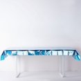thumbnail image 6 of BalsaCircle 40" x 90" Turquoise Metallic Rectangular Disposable Plastic Tablecloth Tables, 6 of 7