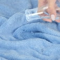 thumbnail image 6 of American Soft Linen Luxury Turkish Hand Towel Set, 100% Cotton 4 Piece Hand Face Towels for Bathroom and Kitchen, Sky Blue, 6 of 9