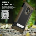 thumbnail image 5 of Case with Clip for Galaxy S9 Plus, Brown Tri-Shield Rugged Hybrid Cover with Belt Hip/Holster Combo [with Magnetic Kickstand] and [Bonus Lanyard Wrist Strap] for Samsung Galaxy S9+ (SM-G965), 5 of 6