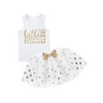 thumbnail image 4 of CHICTRY Little Baby Girls Birthday Outfit Sleeveless Vest with Polka Dot Tutu Skirt, 4 of 7