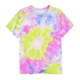 thumbnail image 2 of Fnooota Girls T Shirts, Tie Dye Soft Short Sleeve Crew Neck Summer Tops Blue Size 10-12, 2 of 3