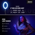 thumbnail image 2 of Ring Light NEEWER Basics 8 RGB LED with Tripod Stand R08, 2 of 7