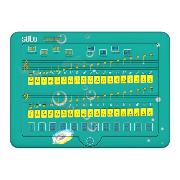 Tablero de notación musical eléctrico, herramienta educativa de teoría musical, hoja de música duradera, inteligente para entrenamiento de