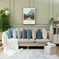 thumbnail image 3 of Jepeak Decorative Throw Pillow Covers Pack of 2 Chenille Cozy Modern Concise Cushion Cases for Bedroom Sofa Couch Home Decoration, Gainsboro 16 x 24 Inches, 3 of 7