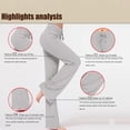 thumbnail image 4 of yunLCZ Women's Casual Plus Size Pants Women's Yoga Wear Drawstring Micro Pants Dance Pants Exercise Yoga Wide Leg Pants Pants Work Clothes for Office, 4 of 4