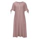 thumbnail image 4 of Vestido Corto de Manga Larga para Mujeres Moda Verano Casual Cuello en V Botón de Manga Corta Vestido Largo, 4 of 6