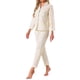 thumbnail image 4 of INSPIRAR CHIC Conjunto de Pijamas de Algodón para Mujeres, Camisa de Manga Larga con Botones y Pantalones, Talla M, Albaricoque, 4 of 6
