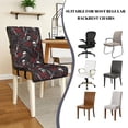 thumbnail image 5 of TSOVTHRID Skull Sword Rose Print Quilted Dining Room Chair Covers Comfy Adjustable Chair Seat Covers Stretchy Stain Resistant Chair Seat Cushion Protector Slipcovers, Set of 1, 5 of 7